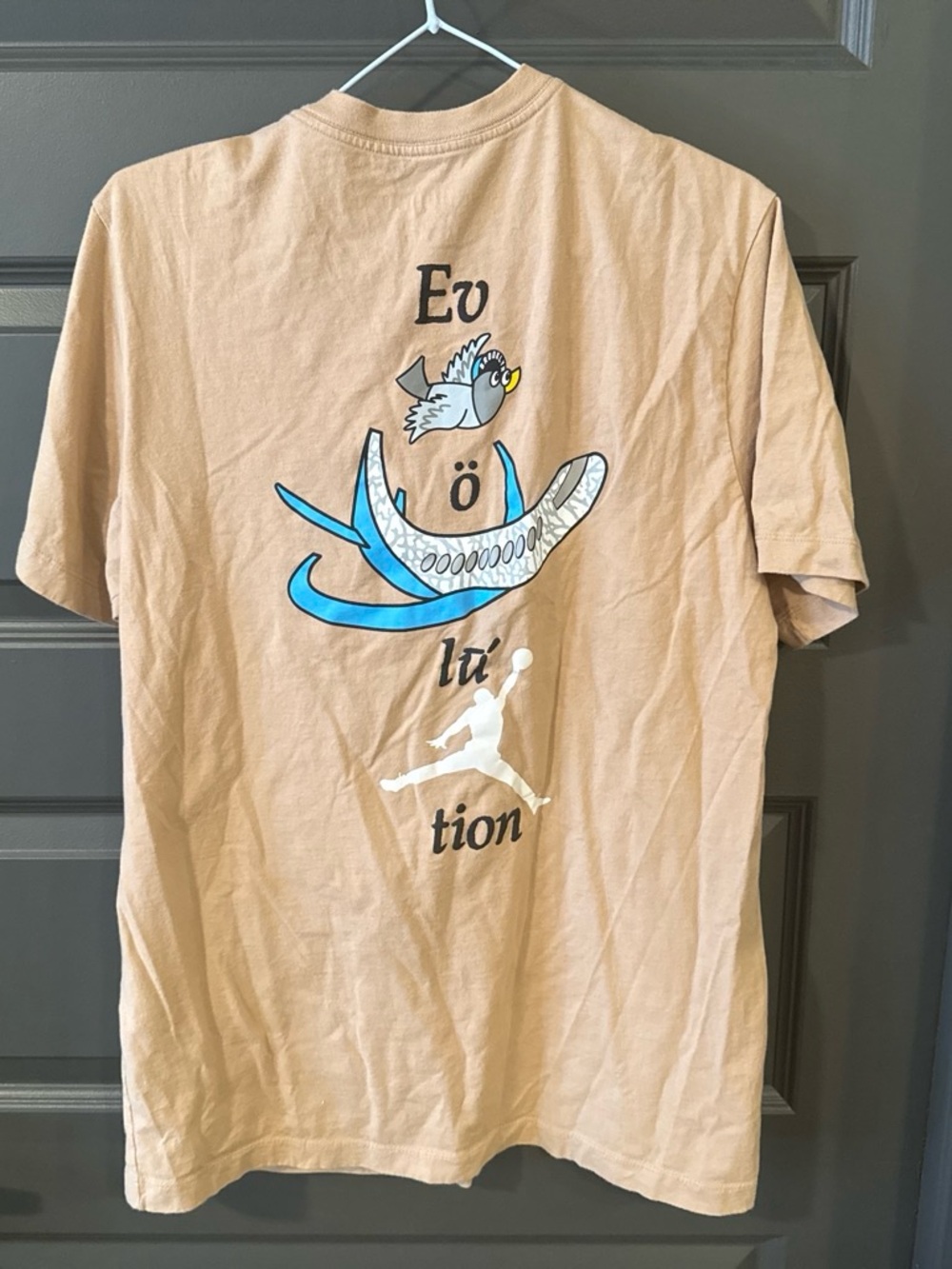 Air Jordan Brown "Evolution of Flight" Graphic T-Shirt Medium